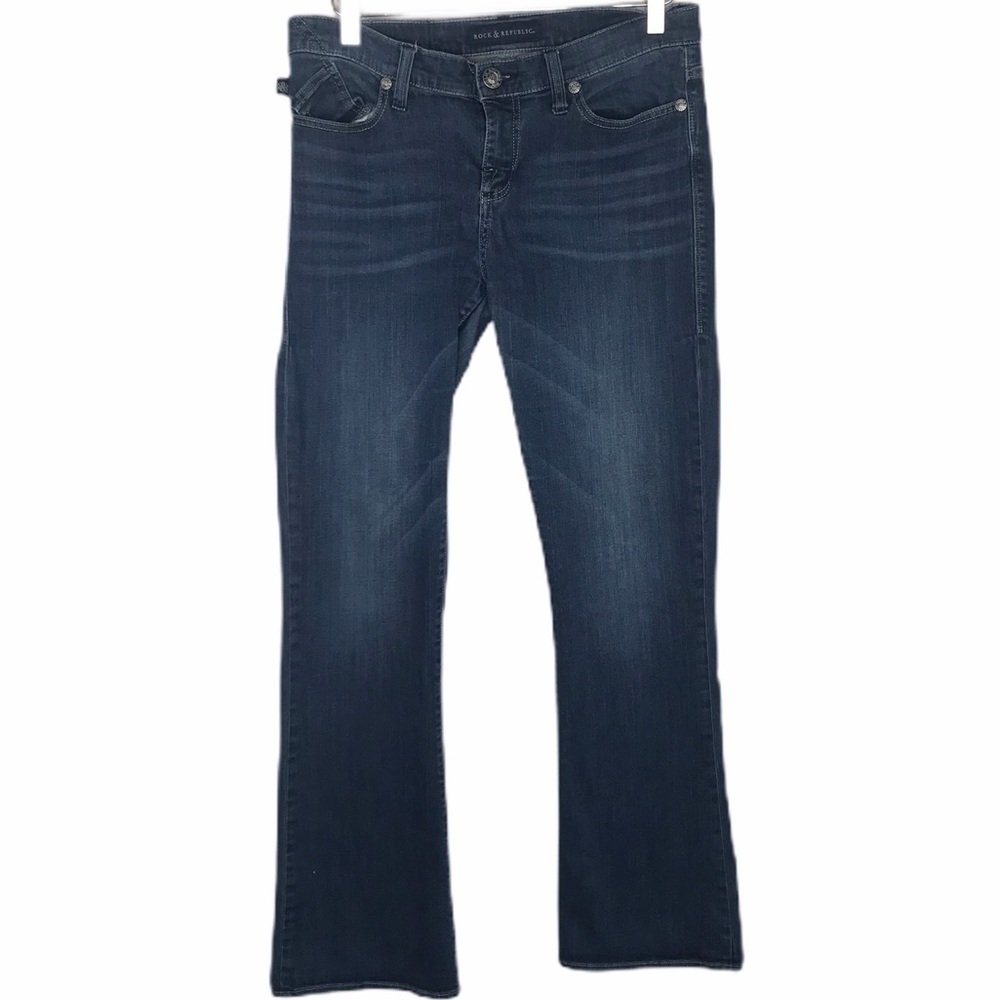 Rock & Republic Kasandra Bootcut Jeans Dark Wash Size 12 - Picture 2 of 14